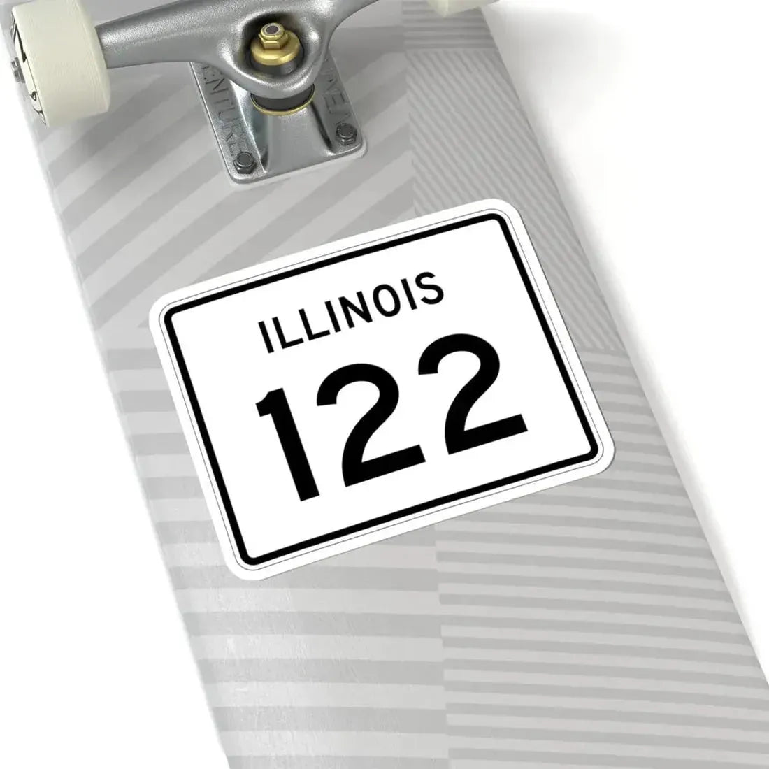 Illinois 122 (Illinois) (Road Sign) STICKER Vinyl Kiss-Cut Decal - The Sticker Space