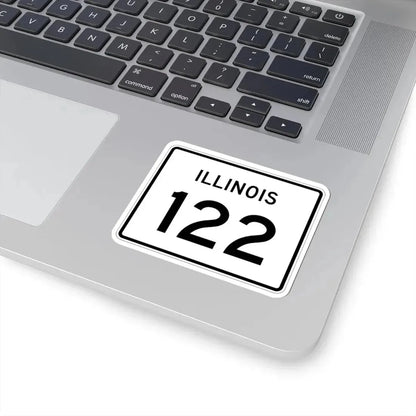 Illinois 122 (Illinois) (Road Sign) STICKER Vinyl Kiss-Cut Decal - The Sticker Space