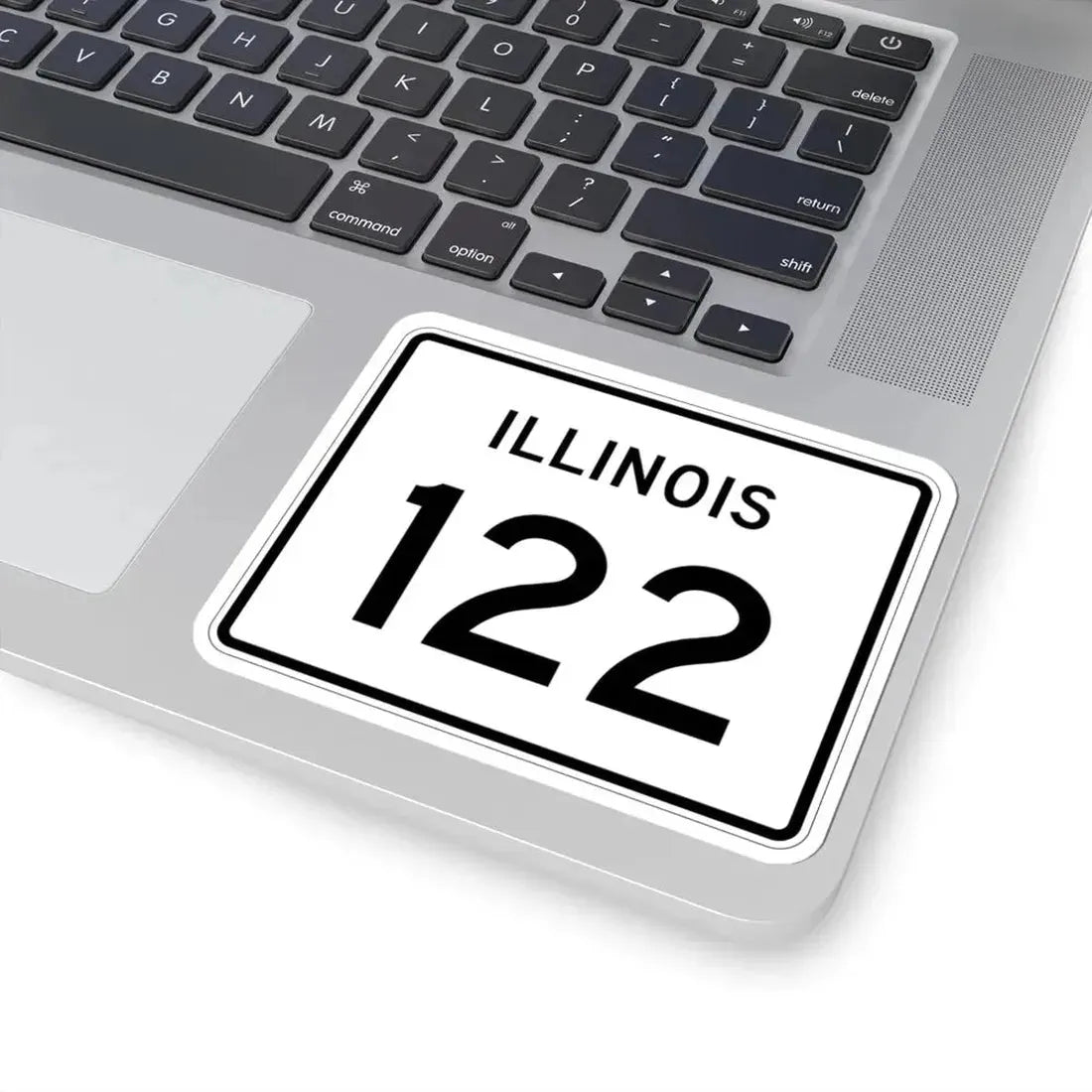Illinois 122 (Illinois) (Road Sign) STICKER Vinyl Kiss-Cut Decal - The Sticker Space