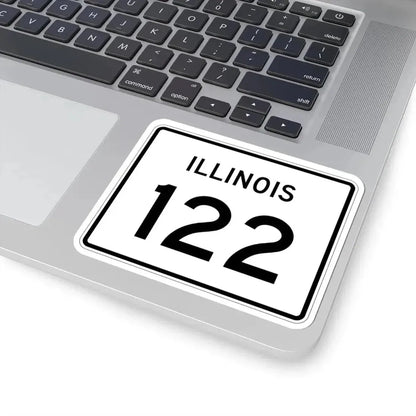 Illinois 122 (Illinois) (Road Sign) STICKER Vinyl Kiss-Cut Decal - The Sticker Space