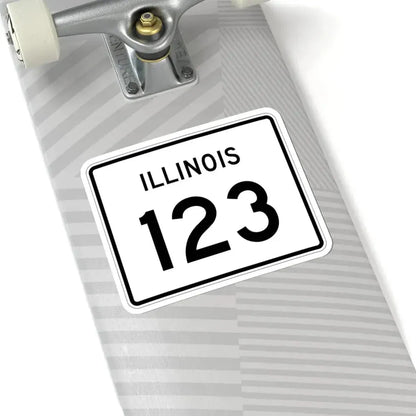 Illinois 123 (Illinois) (Road Sign) STICKER Vinyl Kiss-Cut Decal - The Sticker Space