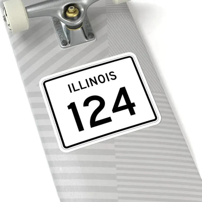 Illinois 124 (Illinois) (Road Sign) STICKER Vinyl Kiss-Cut Decal - The Sticker Space