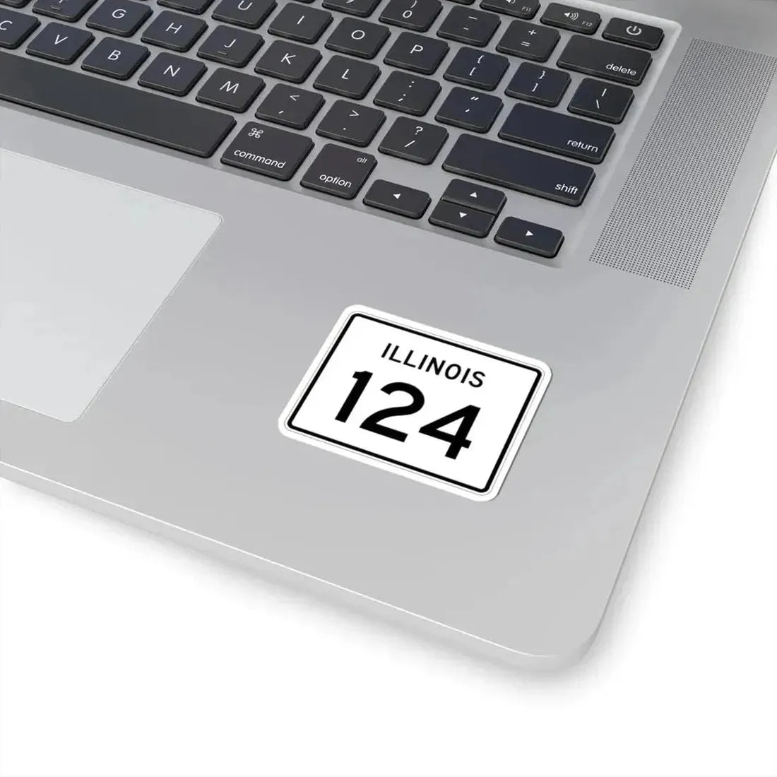 Illinois 124 (Illinois) (Road Sign) STICKER Vinyl Kiss-Cut Decal - The Sticker Space