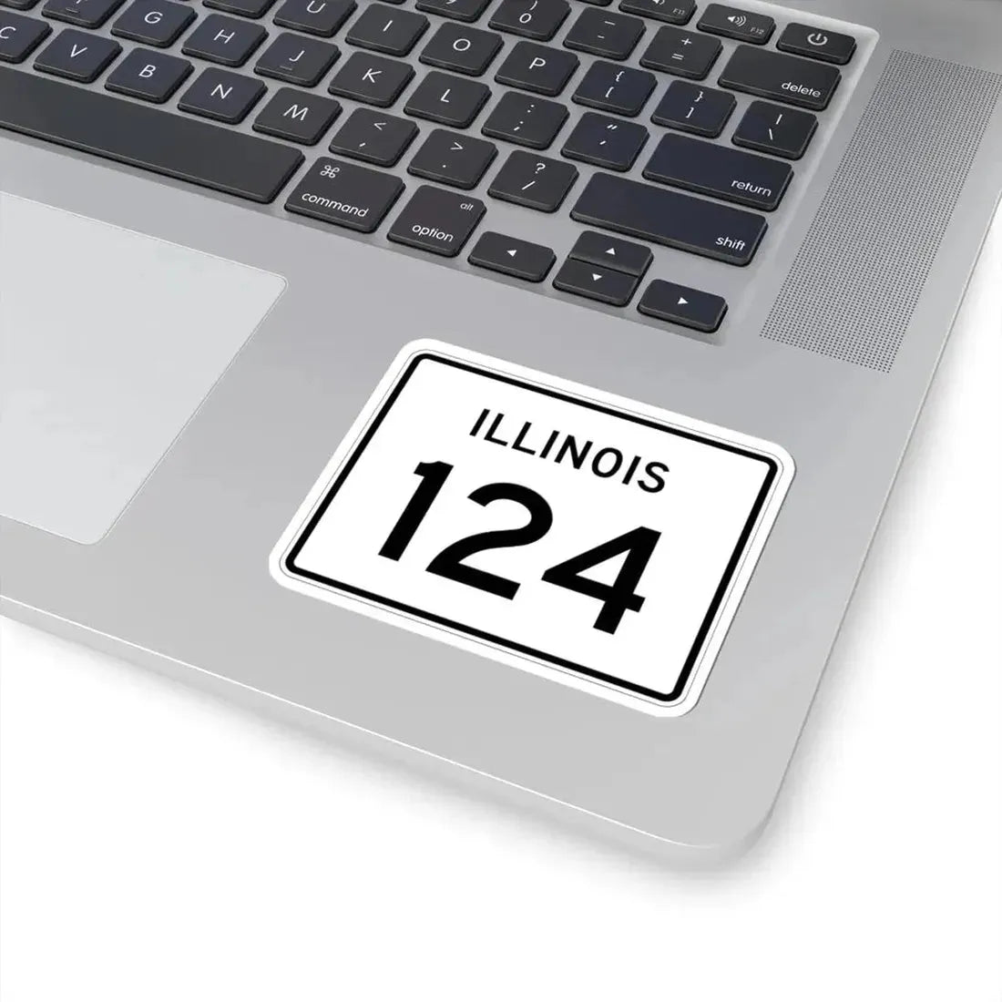 Illinois 124 (Illinois) (Road Sign) STICKER Vinyl Kiss-Cut Decal - The Sticker Space