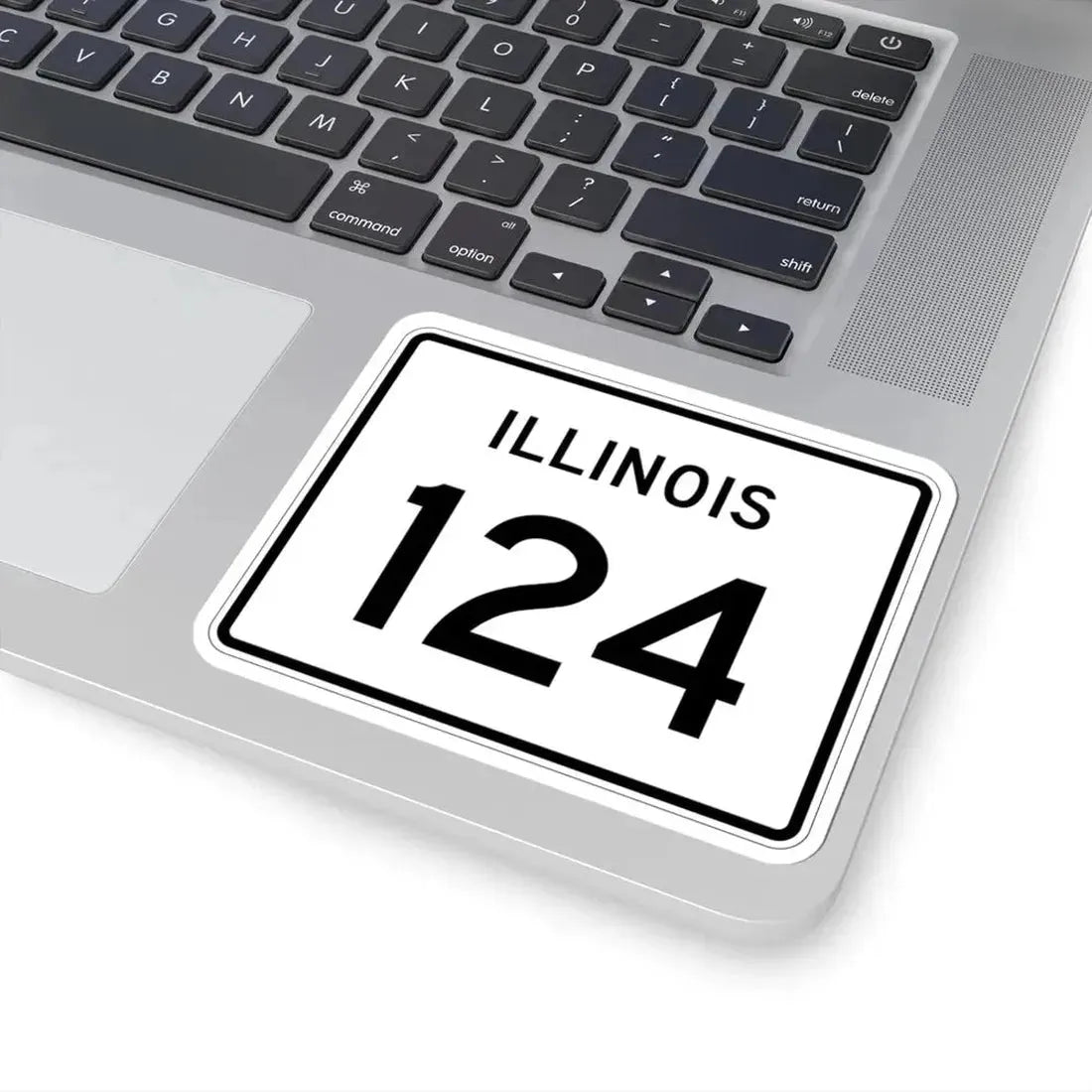 Illinois 124 (Illinois) (Road Sign) STICKER Vinyl Kiss-Cut Decal - The Sticker Space