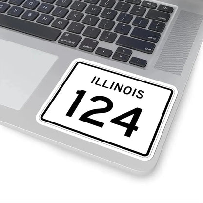 Illinois 124 (Illinois) (Road Sign) STICKER Vinyl Kiss-Cut Decal - The Sticker Space