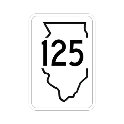 Illinois 125 1950 (Illinois) (Road Sign) STICKER Vinyl Kiss-Cut Decal 3 Inch White - The Sticker Space