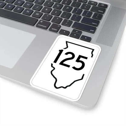 Illinois 125 1950 (Illinois) (Road Sign) STICKER Vinyl Kiss-Cut Decal - The Sticker Space