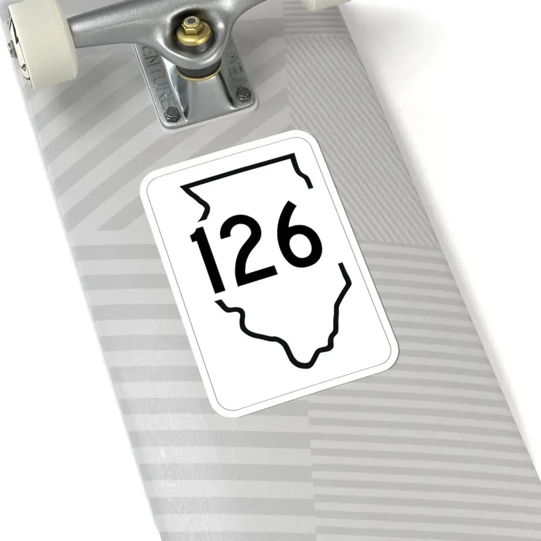 Illinois 126 1950 (Illinois) (Road Sign) STICKER Vinyl Kiss-Cut Decal - The Sticker Space