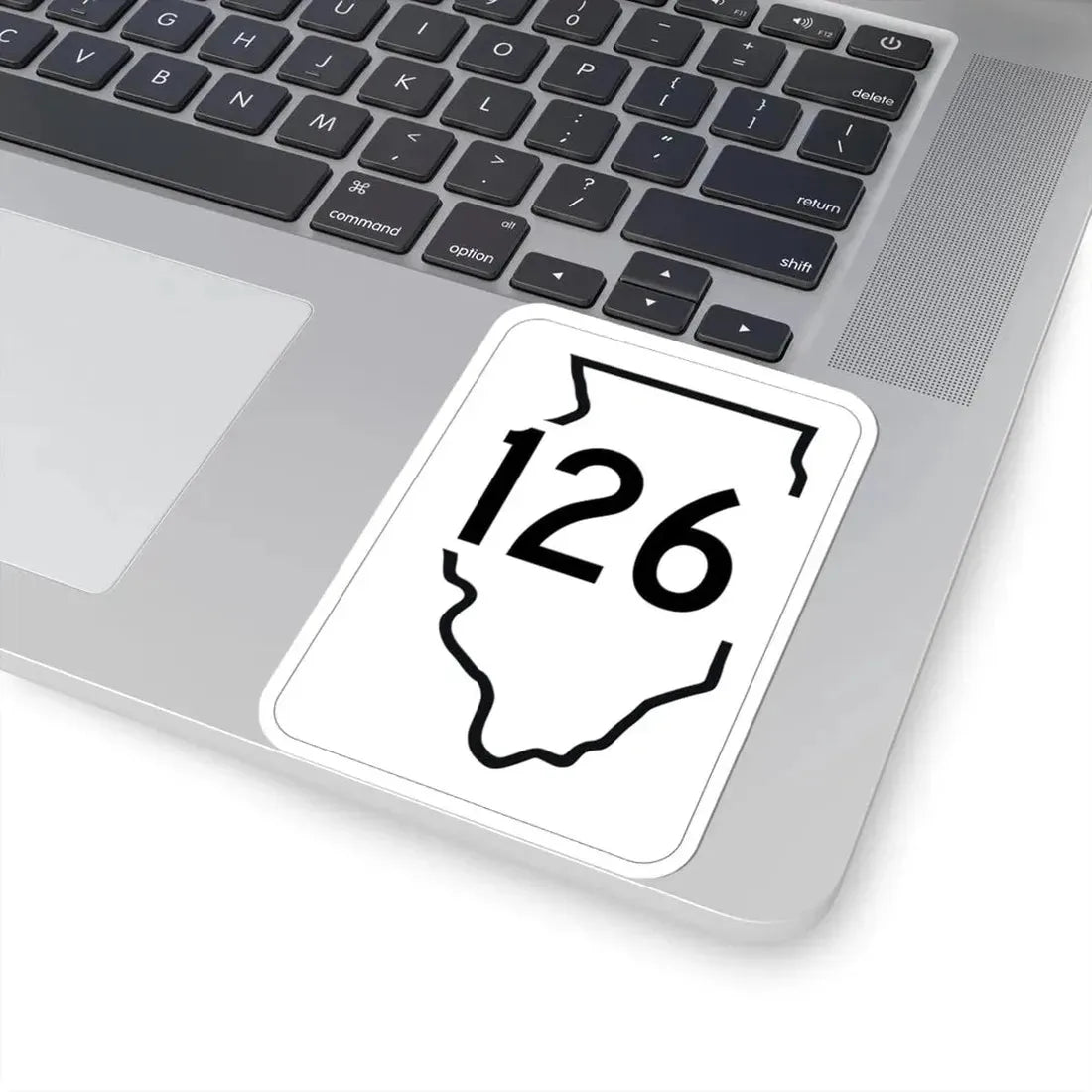 Illinois 126 1950 (Illinois) (Road Sign) STICKER Vinyl Kiss-Cut Decal - The Sticker Space
