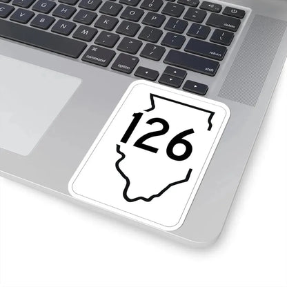 Illinois 126 1950 (Illinois) (Road Sign) STICKER Vinyl Kiss-Cut Decal - The Sticker Space