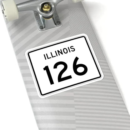 Illinois 126 (Illinois) (Road Sign) STICKER Vinyl Kiss-Cut Decal - The Sticker Space
