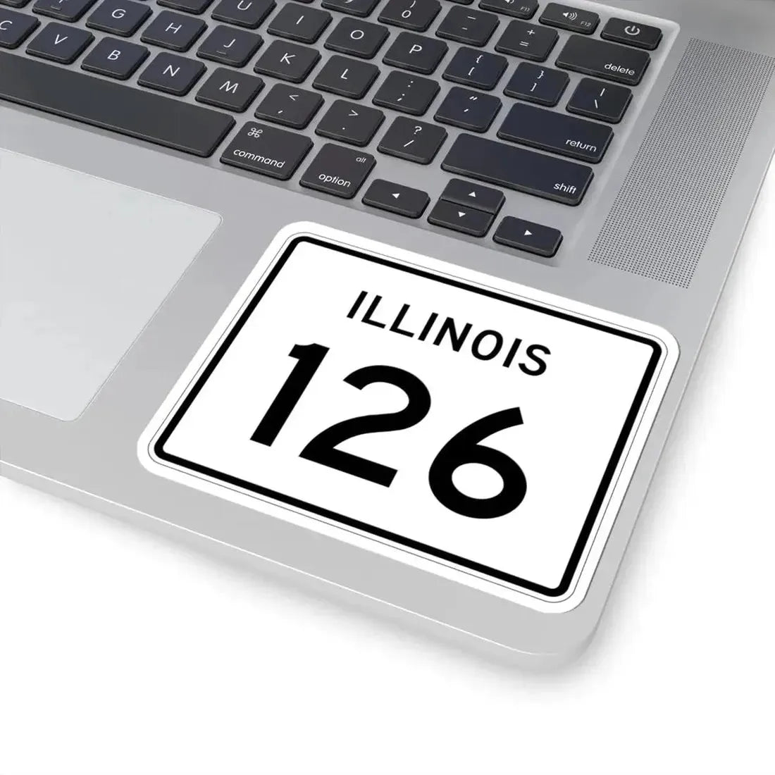 Illinois 126 (Illinois) (Road Sign) STICKER Vinyl Kiss-Cut Decal - The Sticker Space