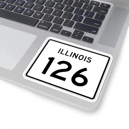 Illinois 126 (Illinois) (Road Sign) STICKER Vinyl Kiss-Cut Decal - The Sticker Space