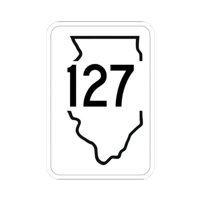 Illinois 127 1950 (Illinois) (Road Sign) STICKER Vinyl Kiss-Cut Decal 3 Inch White - The Sticker Space