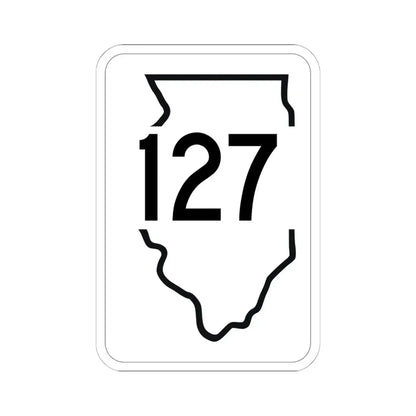 Illinois 127 1950 (Illinois) (Road Sign) STICKER Vinyl Kiss-Cut Decal 6 Inch White - The Sticker Space