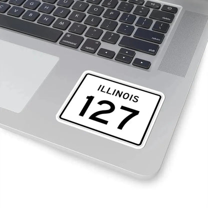 Illinois 127 (Illinois) (Road Sign) STICKER Vinyl Kiss-Cut Decal - The Sticker Space