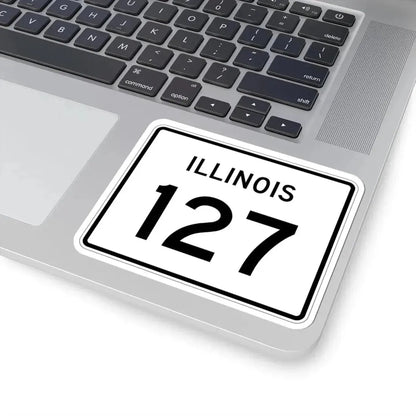 Illinois 127 (Illinois) (Road Sign) STICKER Vinyl Kiss-Cut Decal - The Sticker Space