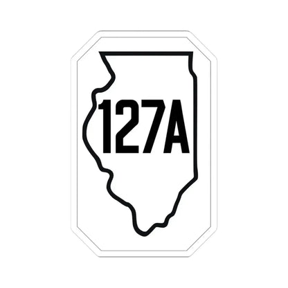 Illinois 127A 1926 (Illinois) (Road Sign) STICKER Vinyl Kiss-Cut Decal 3 Inch White - The Sticker Space