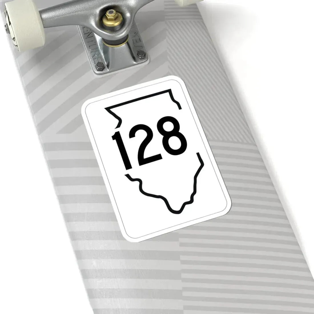Illinois 128 1950 (Illinois) (Road Sign) STICKER Vinyl Kiss-Cut Decal - The Sticker Space