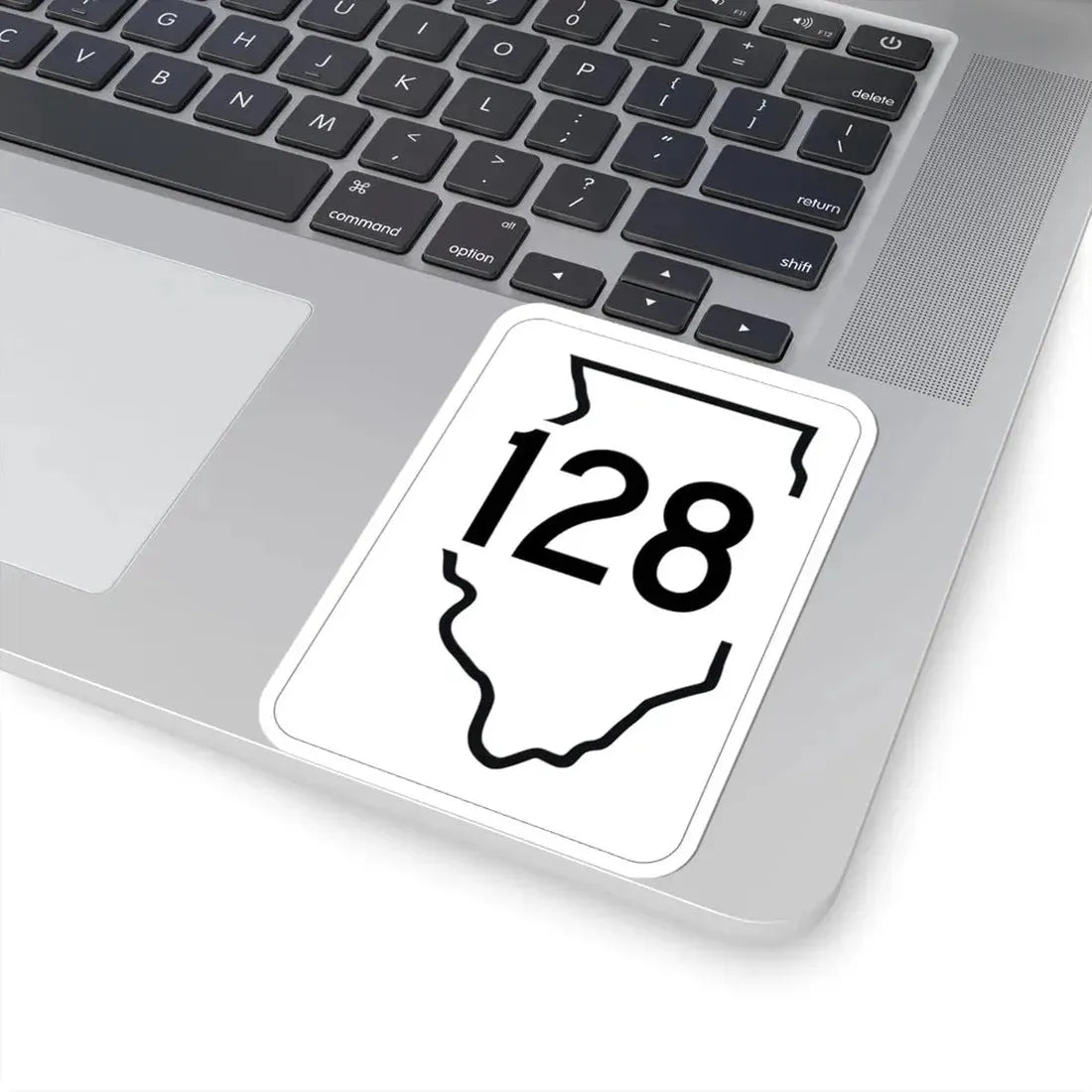 Illinois 128 1950 (Illinois) (Road Sign) STICKER Vinyl Kiss-Cut Decal - The Sticker Space