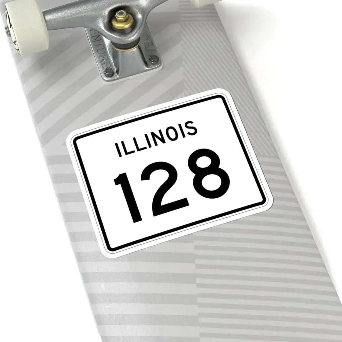 Illinois 128 (Illinois) (Road Sign) STICKER Vinyl Kiss-Cut Decal - The Sticker Space