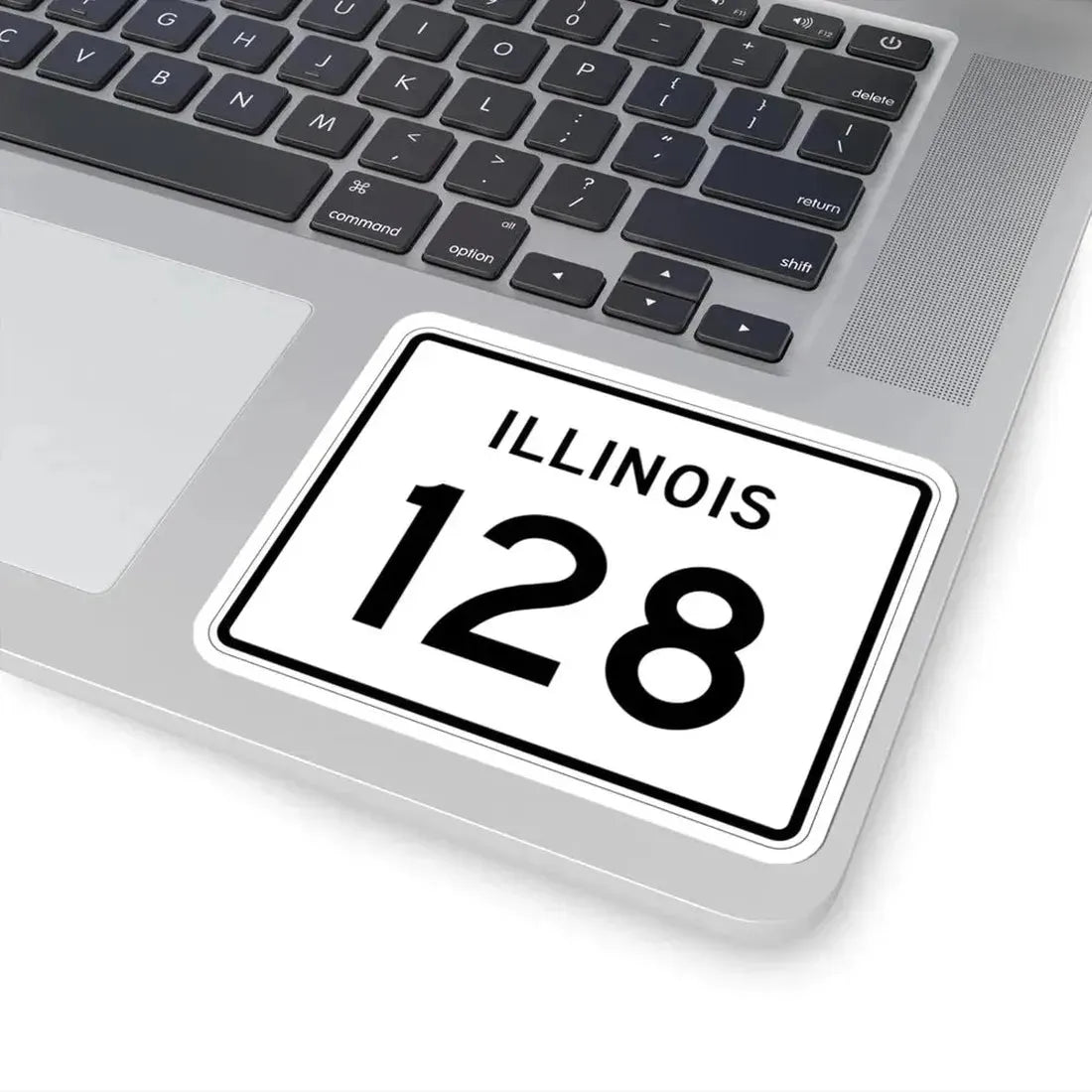 Illinois 128 (Illinois) (Road Sign) STICKER Vinyl Kiss-Cut Decal - The Sticker Space