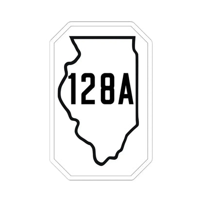 Illinois 128A 1926 (Illinois) (Road Sign) STICKER Vinyl Kiss-Cut Decal 6 Inch White - The Sticker Space