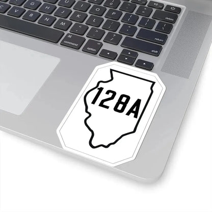 Illinois 128A 1926 (Illinois) (Road Sign) STICKER Vinyl Kiss-Cut Decal - The Sticker Space