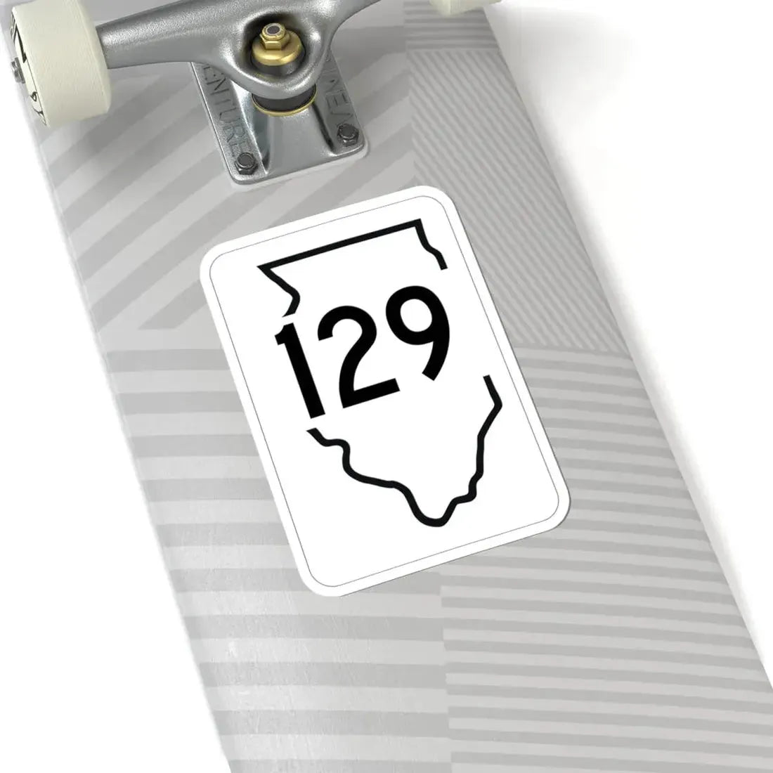 Illinois 129 1950 (Illinois) (Road Sign) STICKER Vinyl Kiss-Cut Decal - The Sticker Space