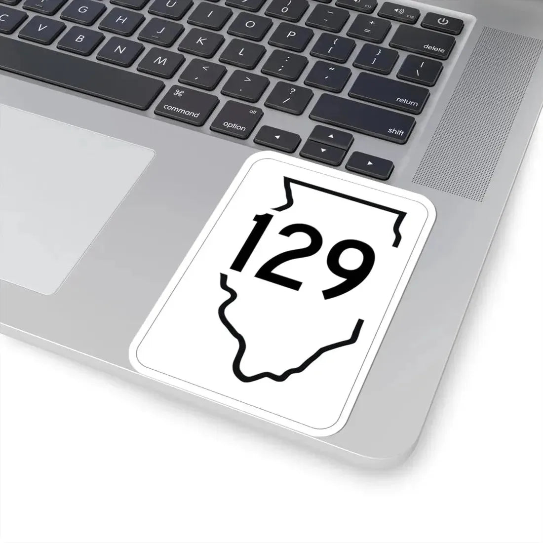 Illinois 129 1950 (Illinois) (Road Sign) STICKER Vinyl Kiss-Cut Decal - The Sticker Space