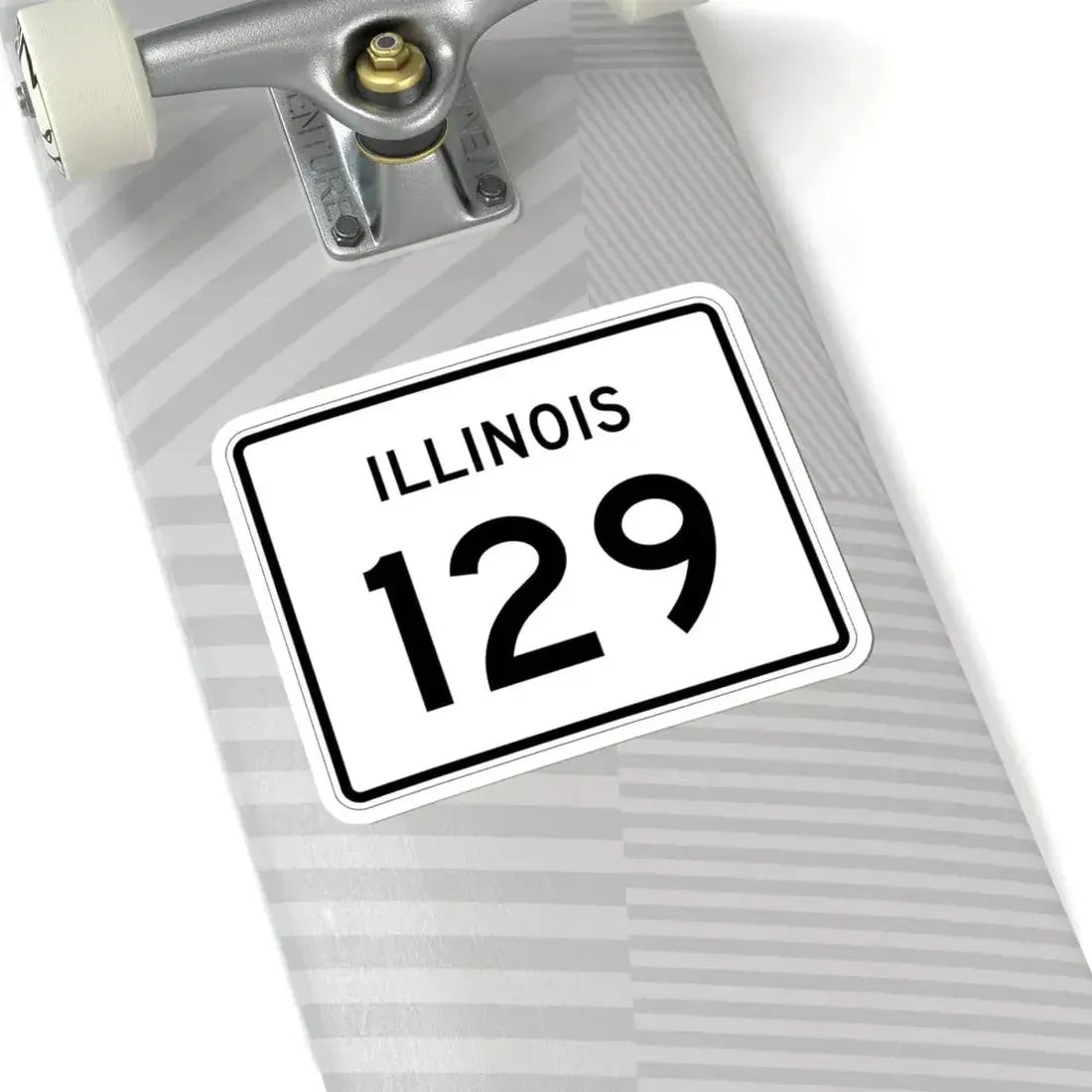 Illinois 129 (Illinois) (Road Sign) STICKER Vinyl Kiss-Cut Decal - The Sticker Space