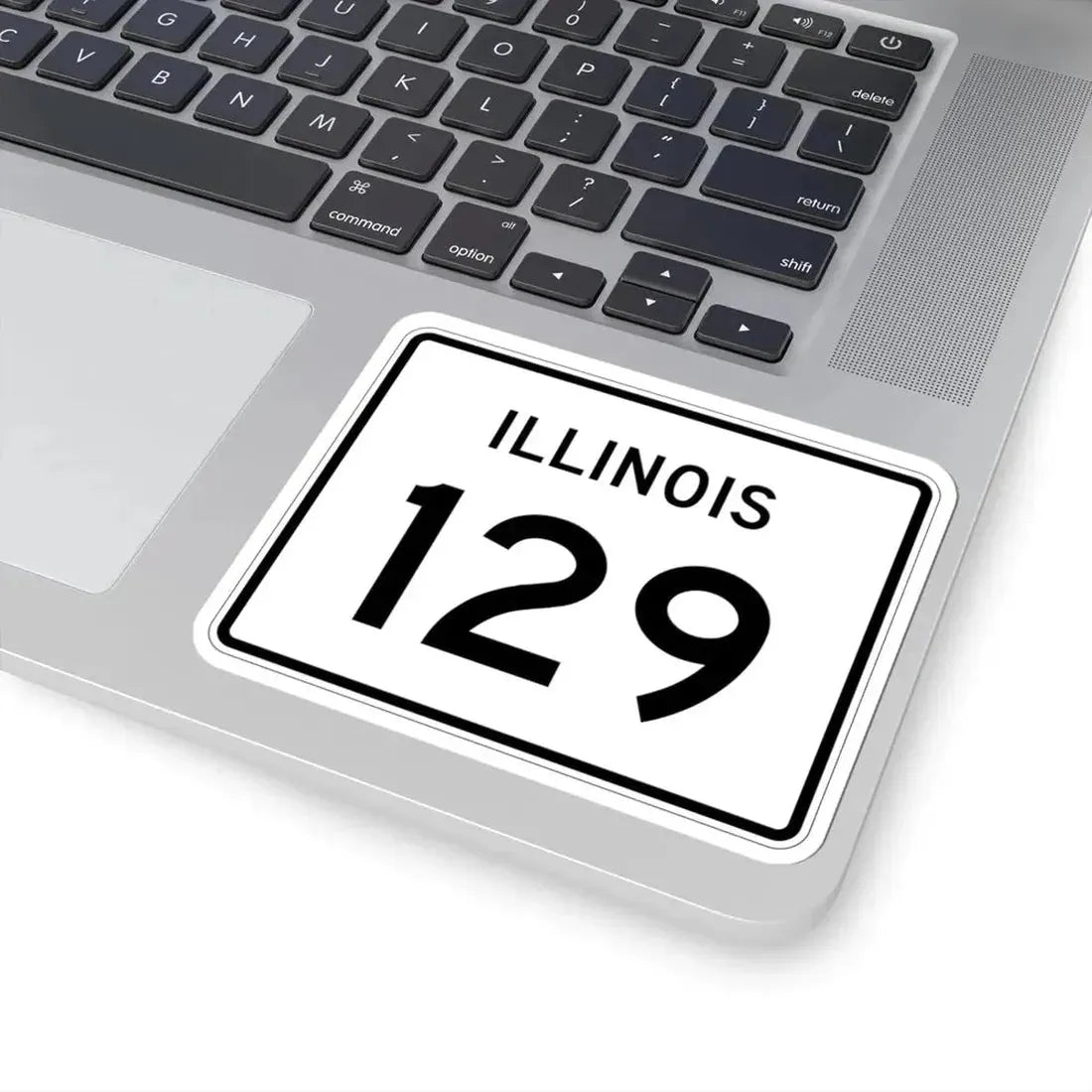 Illinois 129 (Illinois) (Road Sign) STICKER Vinyl Kiss-Cut Decal - The Sticker Space