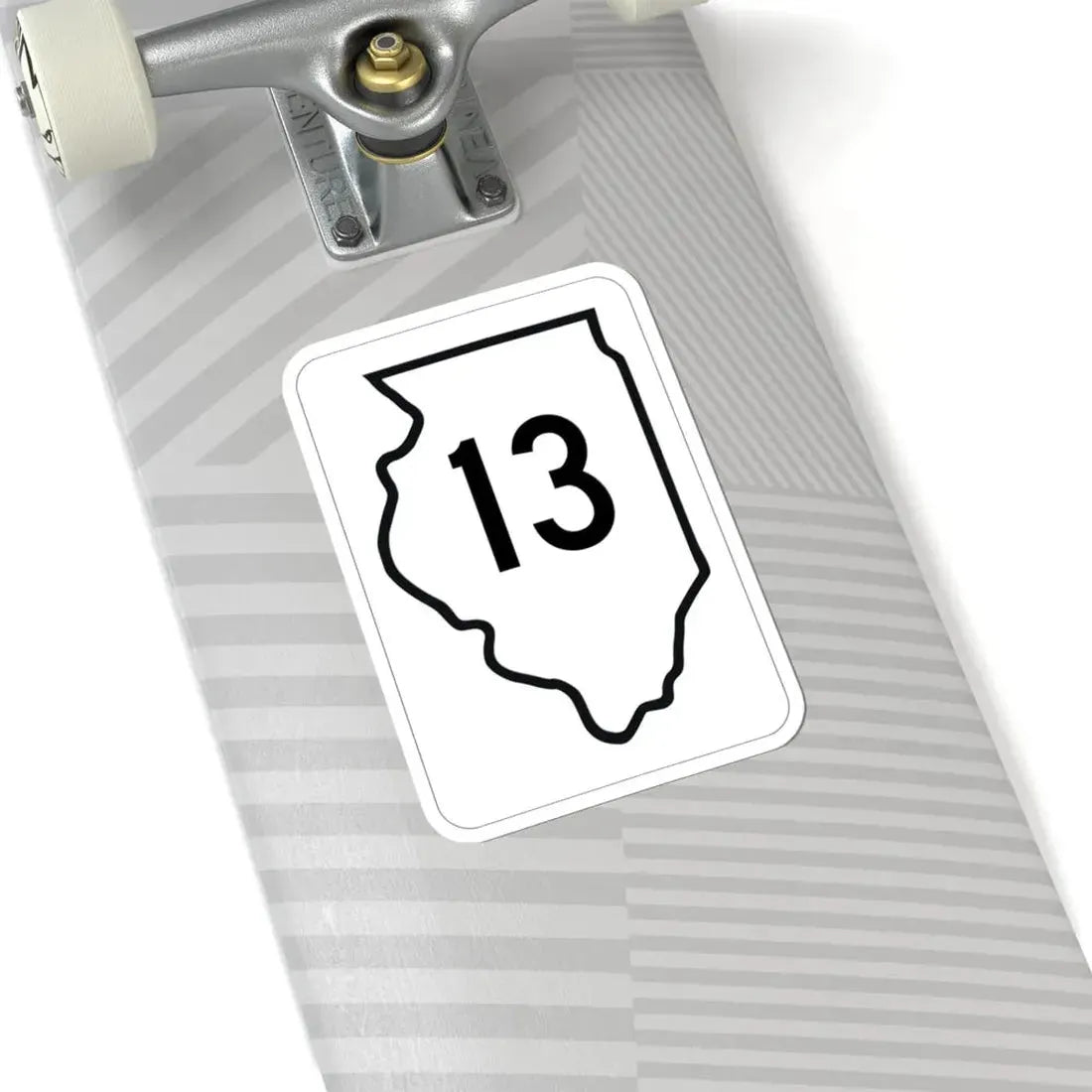 Illinois 13 1950 (Illinois) (Road Sign) STICKER Vinyl Kiss-Cut Decal - The Sticker Space