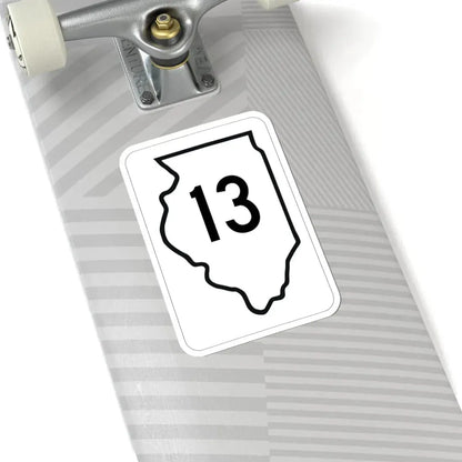 Illinois 13 1950 (Illinois) (Road Sign) STICKER Vinyl Kiss-Cut Decal - The Sticker Space