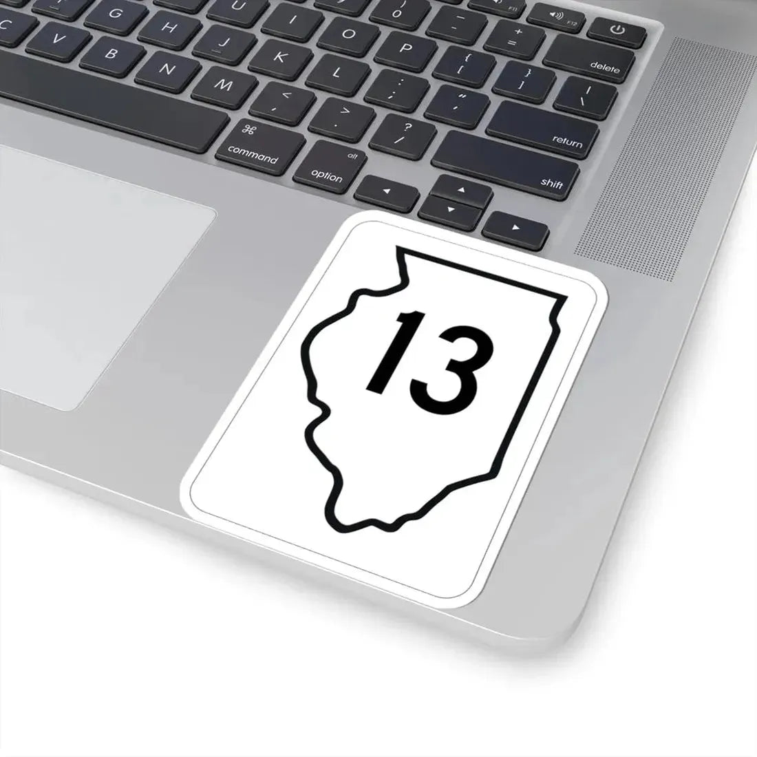 Illinois 13 1950 (Illinois) (Road Sign) STICKER Vinyl Kiss-Cut Decal - The Sticker Space