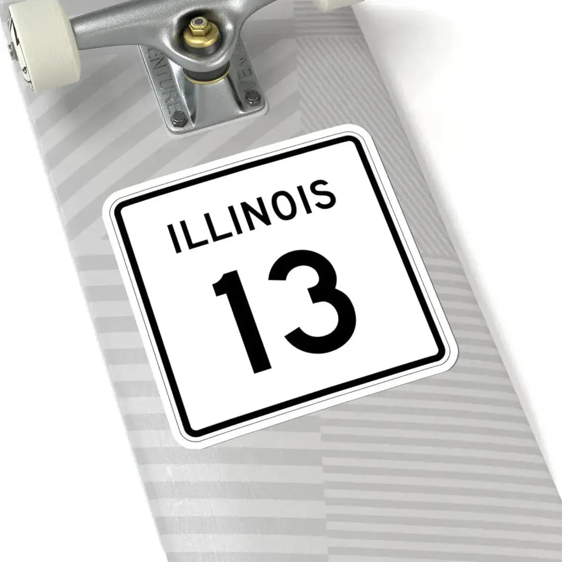Illinois 13 (Illinois) (Road Sign) STICKER Vinyl Kiss-Cut Decal - The Sticker Space