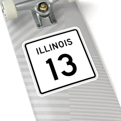 Illinois 13 (Illinois) (Road Sign) STICKER Vinyl Kiss-Cut Decal - The Sticker Space