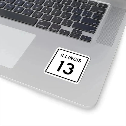 Illinois 13 (Illinois) (Road Sign) STICKER Vinyl Kiss-Cut Decal - The Sticker Space