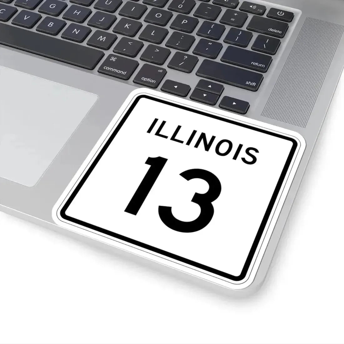 Illinois 13 (Illinois) (Road Sign) STICKER Vinyl Kiss-Cut Decal - The Sticker Space