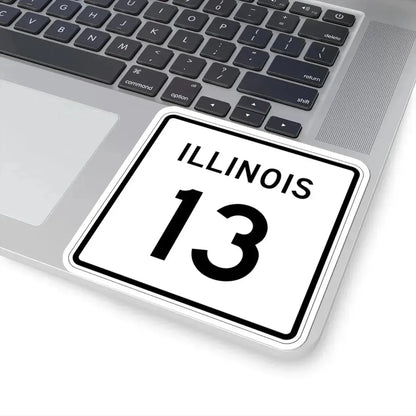 Illinois 13 (Illinois) (Road Sign) STICKER Vinyl Kiss-Cut Decal - The Sticker Space