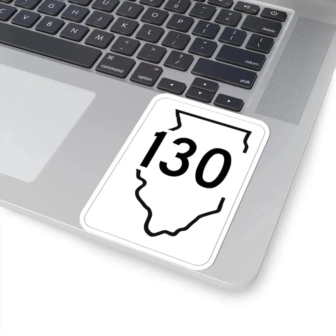 Illinois 130 1950 (Illinois) (Road Sign) STICKER Vinyl Kiss-Cut Decal - The Sticker Space