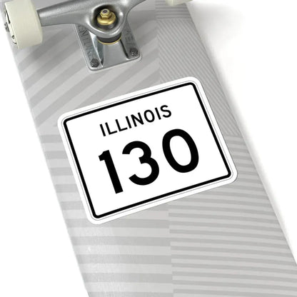 Illinois 130 (Illinois) (Road Sign) STICKER Vinyl Kiss-Cut Decal - The Sticker Space