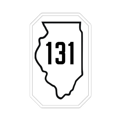 Illinois 131 1926 (Illinois) (Road Sign) STICKER Vinyl Kiss-Cut Decal 6 Inch White - The Sticker Space