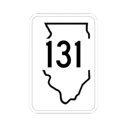 Illinois 131 1950 (Illinois) (Road Sign) STICKER Vinyl Kiss-Cut Decal 4 Inch White - The Sticker Space