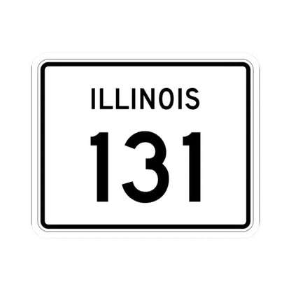 Illinois 131 (Illinois) (Road Sign) STICKER Vinyl Kiss-Cut Decal 2 Inch White - The Sticker Space