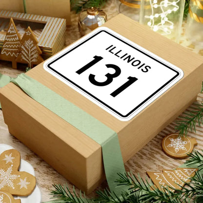 Illinois 131 (Illinois) (Road Sign) STICKER Vinyl Kiss-Cut Decal - The Sticker Space