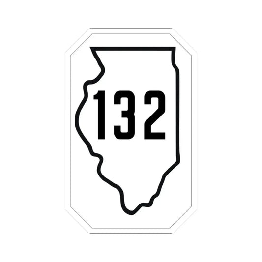 Illinois 132 1926 (Illinois) (Road Sign) STICKER Vinyl Kiss-Cut Decal 2 Inch White - The Sticker Space
