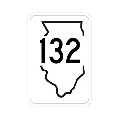 Illinois 132 1950 (Illinois) (Road Sign) STICKER Vinyl Kiss-Cut Decal 3 Inch White - The Sticker Space
