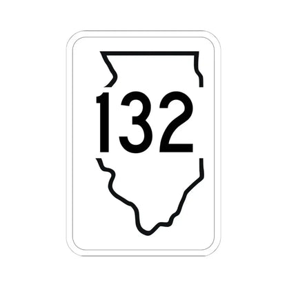 Illinois 132 1950 (Illinois) (Road Sign) STICKER Vinyl Kiss-Cut Decal 6 Inch White - The Sticker Space